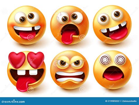 smileys emoticon vector conjunto smiley 3d personajes emoji con expresiones y emociones como en