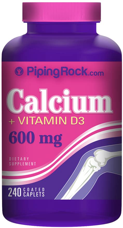 Check spelling or type a new query. Calcium 600 mg Plus Vitamin D 600 mg 240 Coated Caplets ...