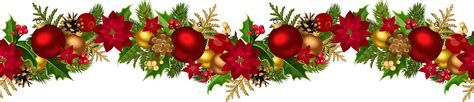Christmas Garland Png No Background : Christmas garland border download free clip art with a ...