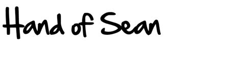 Hand Of Sean Font