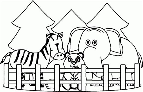 Coloring Pages Of Zoo Animals For Preschool