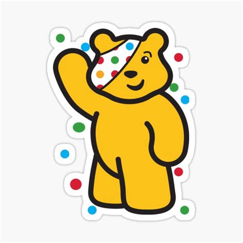 Children In Need Pudsey Bear Sticker For Sale By Sredha Redbubble