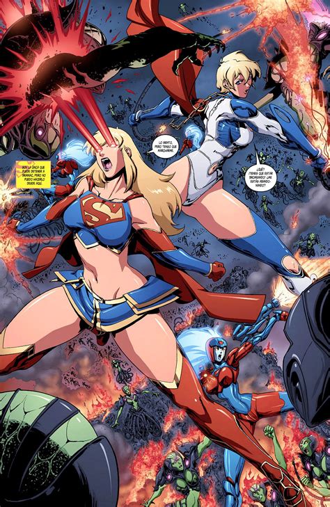 Supergirl Powergirl Vs Brainiac Android Army Ame Comi
