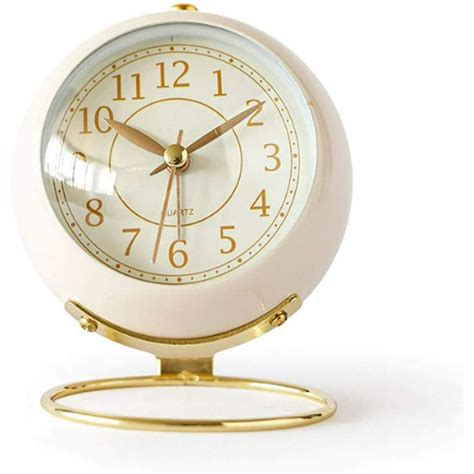 Saytay Small Table Clocks Classic Non Ticking Tabletop Alarm Clock