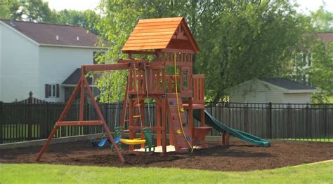 2 playhouse with climbing wall these plans elaborate on how to add a climbing wall structure to the fort would be a perfect addition to the backyard of your vacation cabin. Outdoor Playset Installation and Safety Tips - YouTube