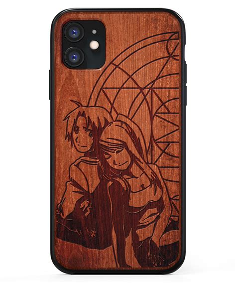 Equivalent Exchange Engraved Wood Phone Case Fullmetal Alchemist