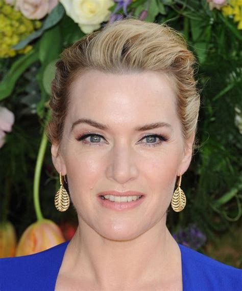 Kate Winslet Long Straight Blonde Updo Straight Formal Hairstyles