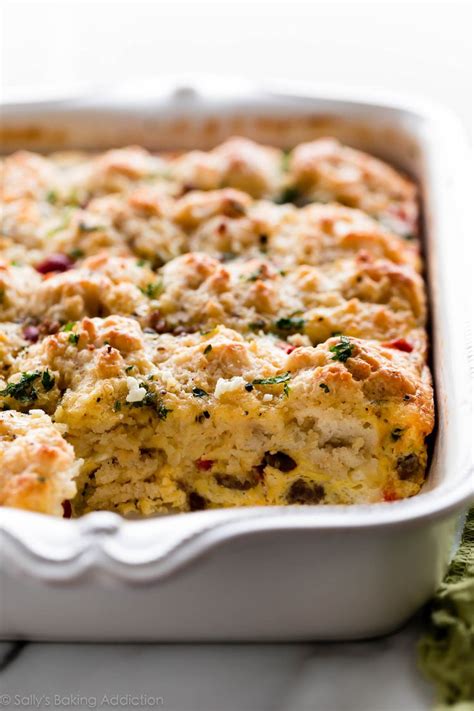 Sausage Egg And Cheese Biscuit Breakfast Casserole Breakfast