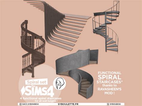 Spiral Stairs Set The Sims 4 Catalog
