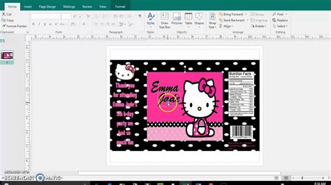 Chip bag template can be customized to any theme. DIY, tutorial chip bag template publisher and microsoft word - YouTube