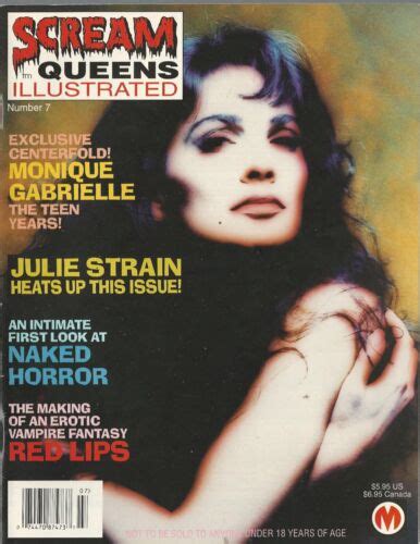 scream queens illustrated 7 monique gabrielle julie strain red lips naked horror ebay