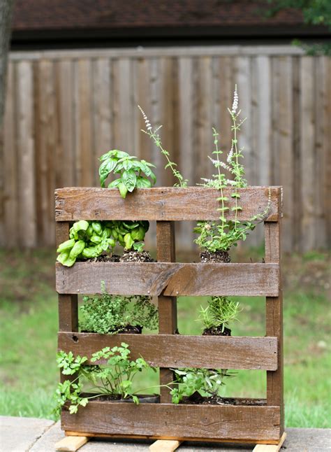 Diy Pallet Herb Garden Joyfully So