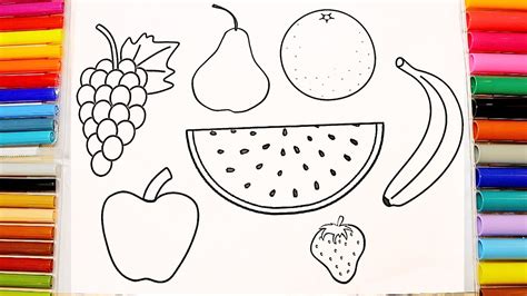 Search through 52281 colorings, dot to dots, tutorials and silhouettes. Names Fruits - Coloring Pages for Children - YouTube