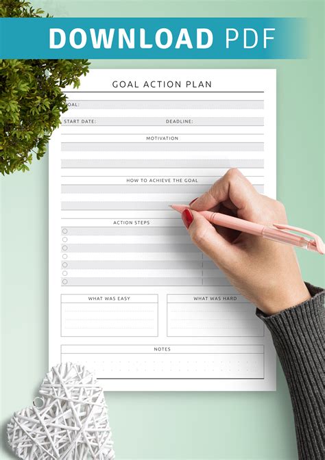 Download Printable Goal Action Plan Original Style Pdf