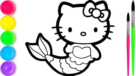 Hello Kitty I 2 Menggambar Dan Mewarnai Untuk Anak Anak Youtube