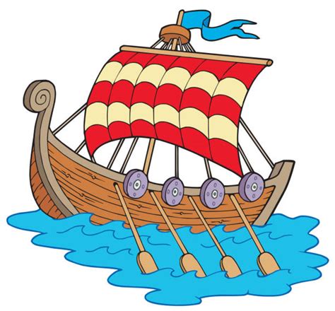 Viking Ship Art Clip Art Illustrations Royalty Free Vector Graphics