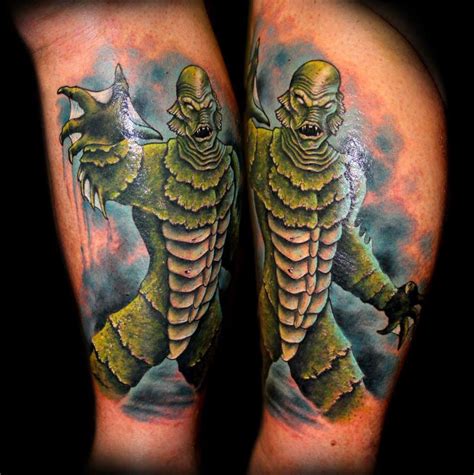 Тварь из чёрной лагуны (1954). Creature From the Black Lagoon tattoo by Chris 51 of Area 51 Tattoo, Springfield, OR & Epic Ink ...