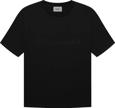 Fear Of God Essentials Black Logo T Shirt Whats On The Star