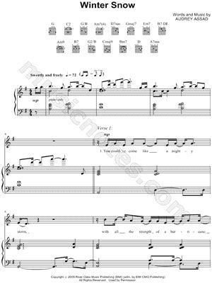 Your choices tell the story. Chris Tomlin "Winter Snow" Sheet Music - Download & Print