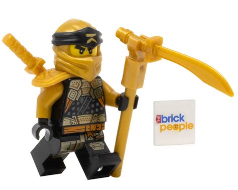 Lego Ninjago Cole Crystalized Minifigure With Dual Gold Weapons