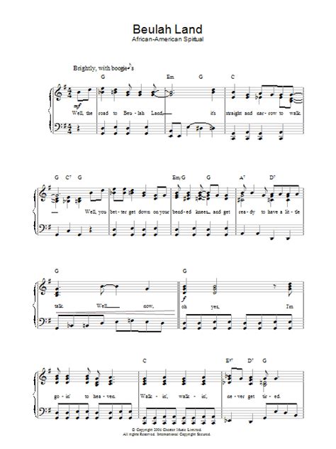 Sheet music arranged for piano/vocal/guitar in f major (transposable). Beulah Land | Sheet Music Direct
