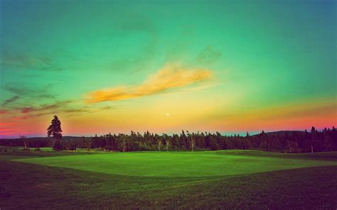 Green Grass Field Golf Landscape Green Hd Wallpaper Wallpaper Flare