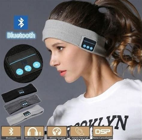 Wireless Bluetooth Sports Headband Headphones Run Gym Sleep Music