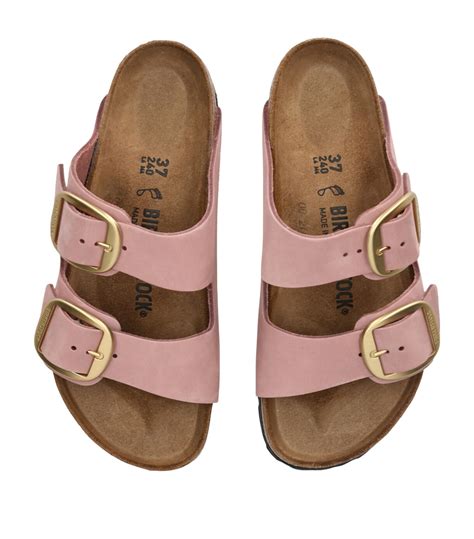 Womens Birkenstock Pink Leather Arizona Big Buckle Sandals Harrods