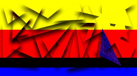 Yellow Red Blue Geometry Hd Abstract Wallpapers Hd Wallpapers Id 48105