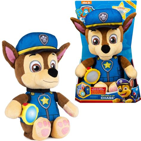 Paw Patrol Snuggle Up Chase Plush Teddy Toy With Torch Light And Sounds