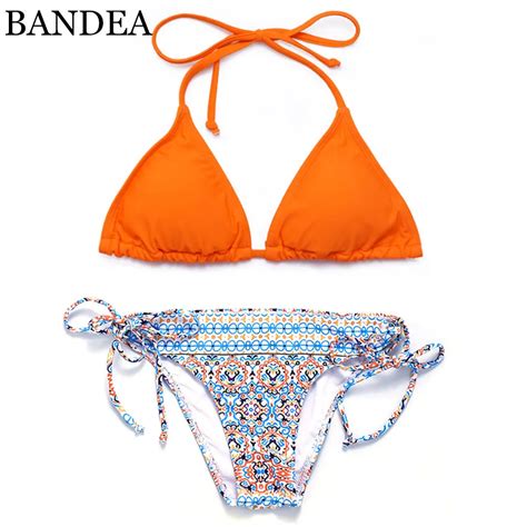 Bandea Women Bikini 2017 Summer Brazilian Bikinis Women Swimwear Swimsuit Solid Bikini Set