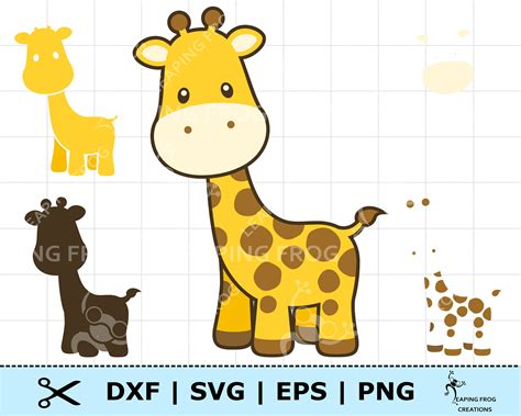 Craft Supplies And Tools Papercraft Baby Giraffe Giraffe Outline Svg