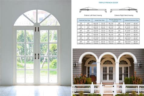 French Door Dimensions And Sizes Charts And Tables