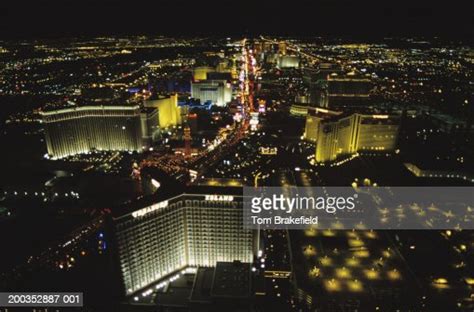 Las Vegas Strip At Night Aerial View Las Vegas Nv Usa Photo Getty Images