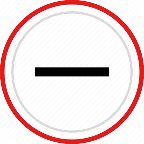 Line Negative Neutral Sign Icon