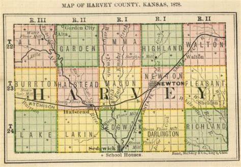 Townships Of Harvey County Kansas