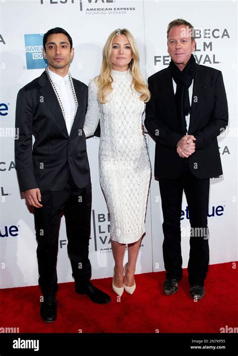 Riz Ahmed Kate Hudson And Kiefer Sutherland Attend The Premiere Of The Reluctant