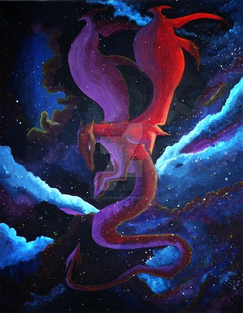 Galaxy Dragon By Aya Chan Powaaa On Deviantart