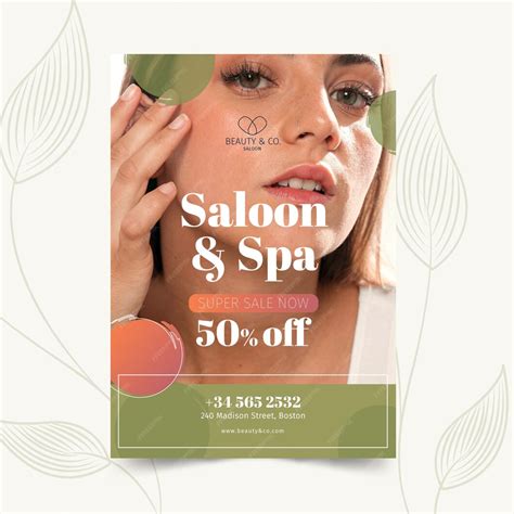 free vector beauty salon poster template