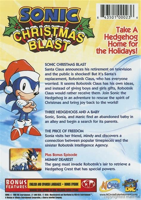 Sonic Underground Sonic Christmas Blast Dvd 1998 Dvd Empire