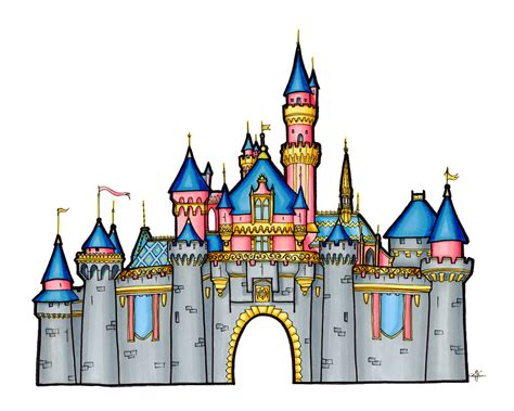 Disneyland Castle Drawing Free Download On Clipartmag