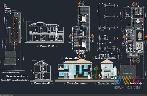 Autocad House Drawings Samples Dwg House Decor Concept Ideas