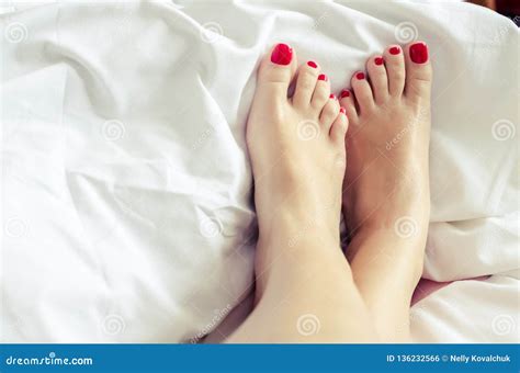Female Feet With A Pedicure Stock Photo Image Of Closeup Manicure