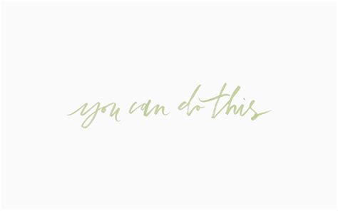 Minimal White Khaki Green Calligraphy Do This Desktop