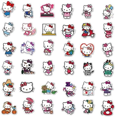 hello kitty 100pcs stickers pack laptop decal etsy