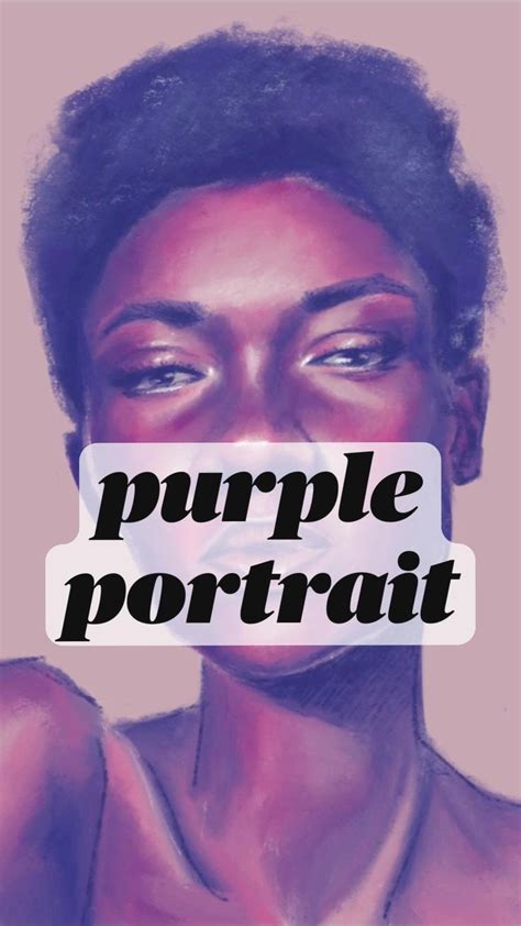 Purple Portrait In Procreate Digital Art Tutorial Portrait Drawing