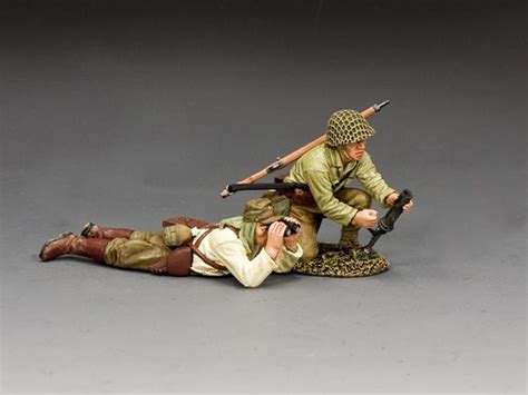 The Mortar Set Two Wwii Japanese Infantry Figures Jn063 Metal Toy