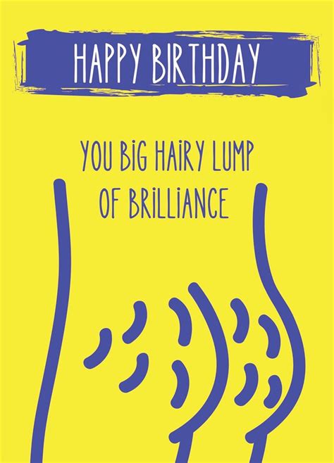 Hairy Funny Birthday Card Scribbler