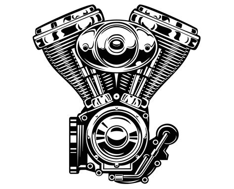 Motorcycle Engine Vector Art Icons And Graphics For Free Download