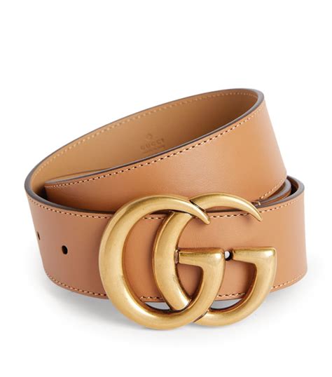 Gucci Beige Leather Marmont Belt Harrods Uk